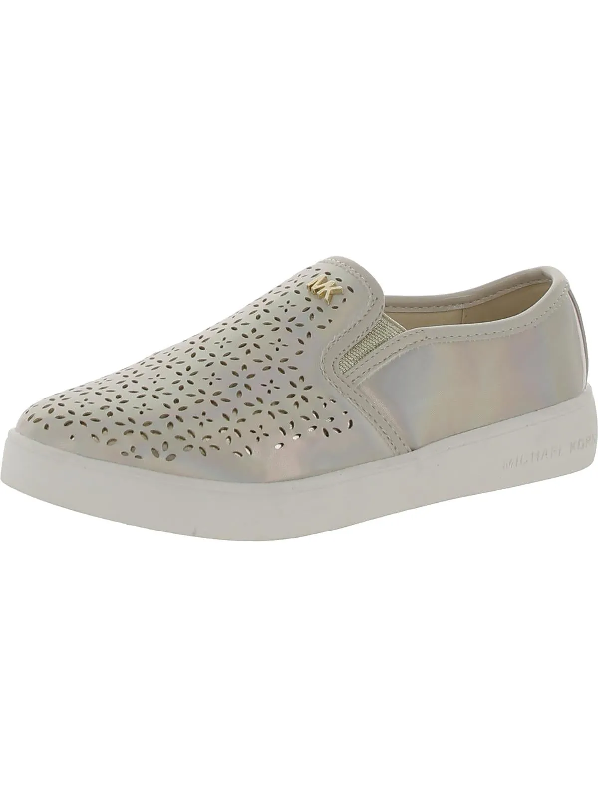 Jem Olivia II Girls Faux Leather Iridescent Slip-On Sneakers