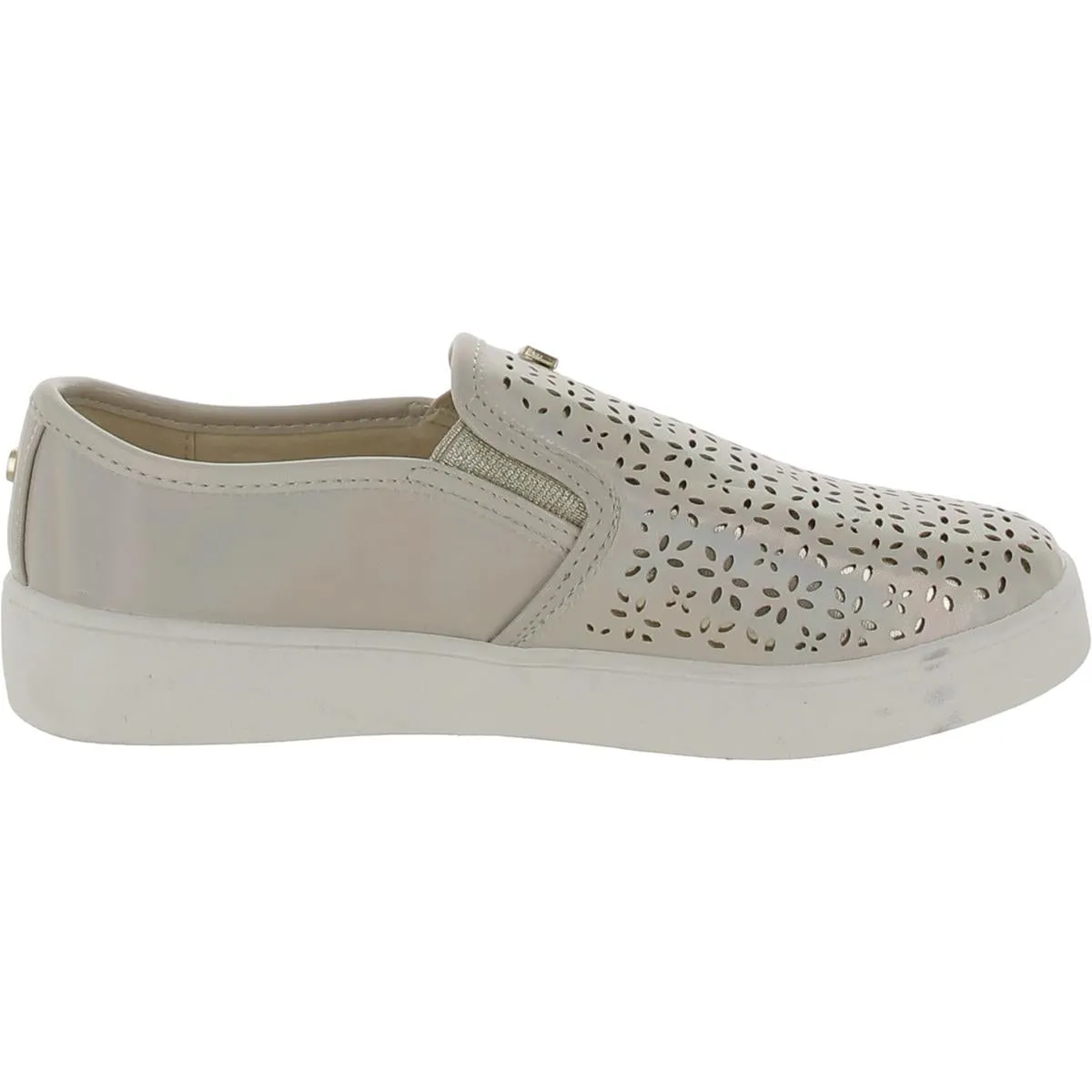 Jem Olivia II Girls Faux Leather Iridescent Slip-On Sneakers
