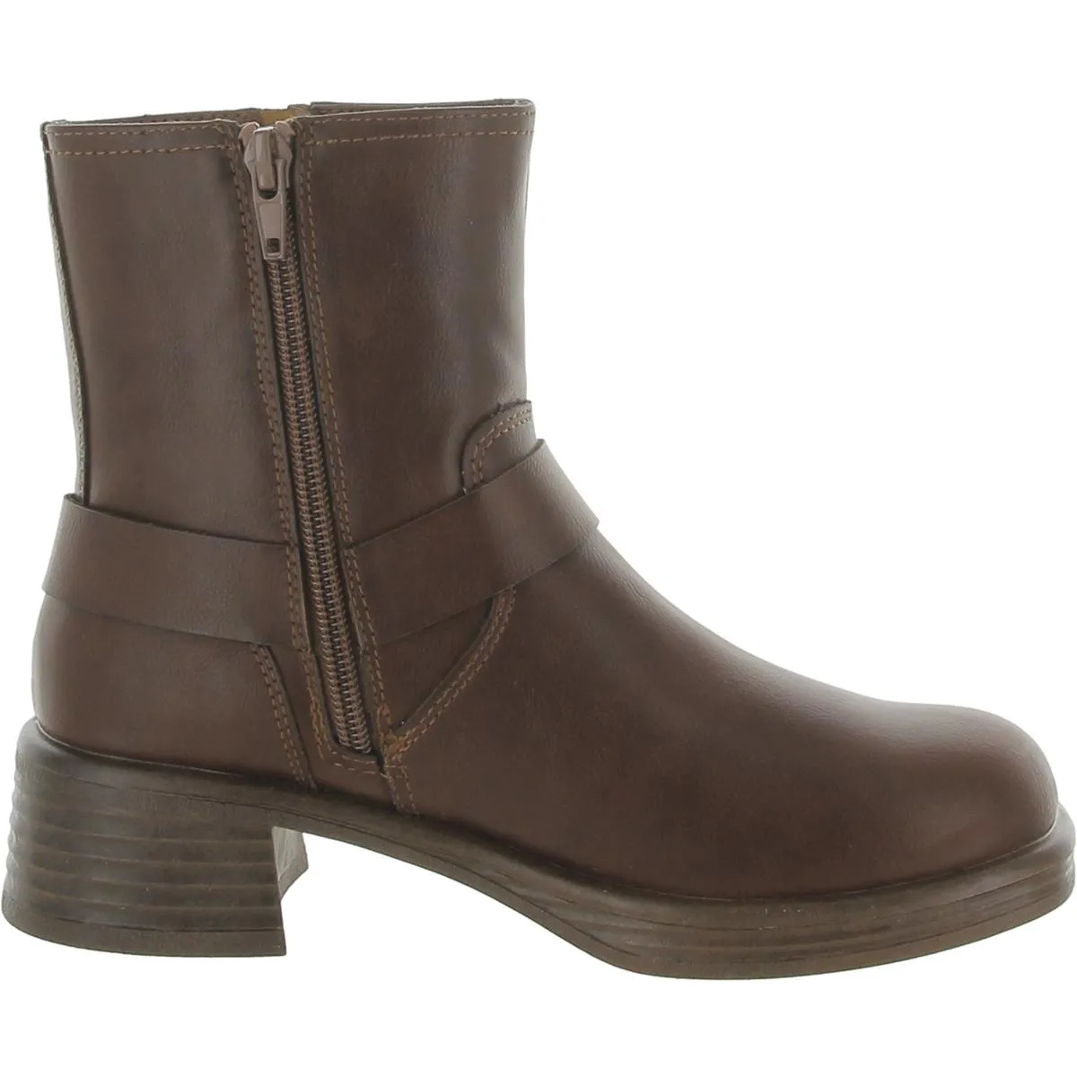 JFlyer Girls Buckle Zipper Ankle Boots