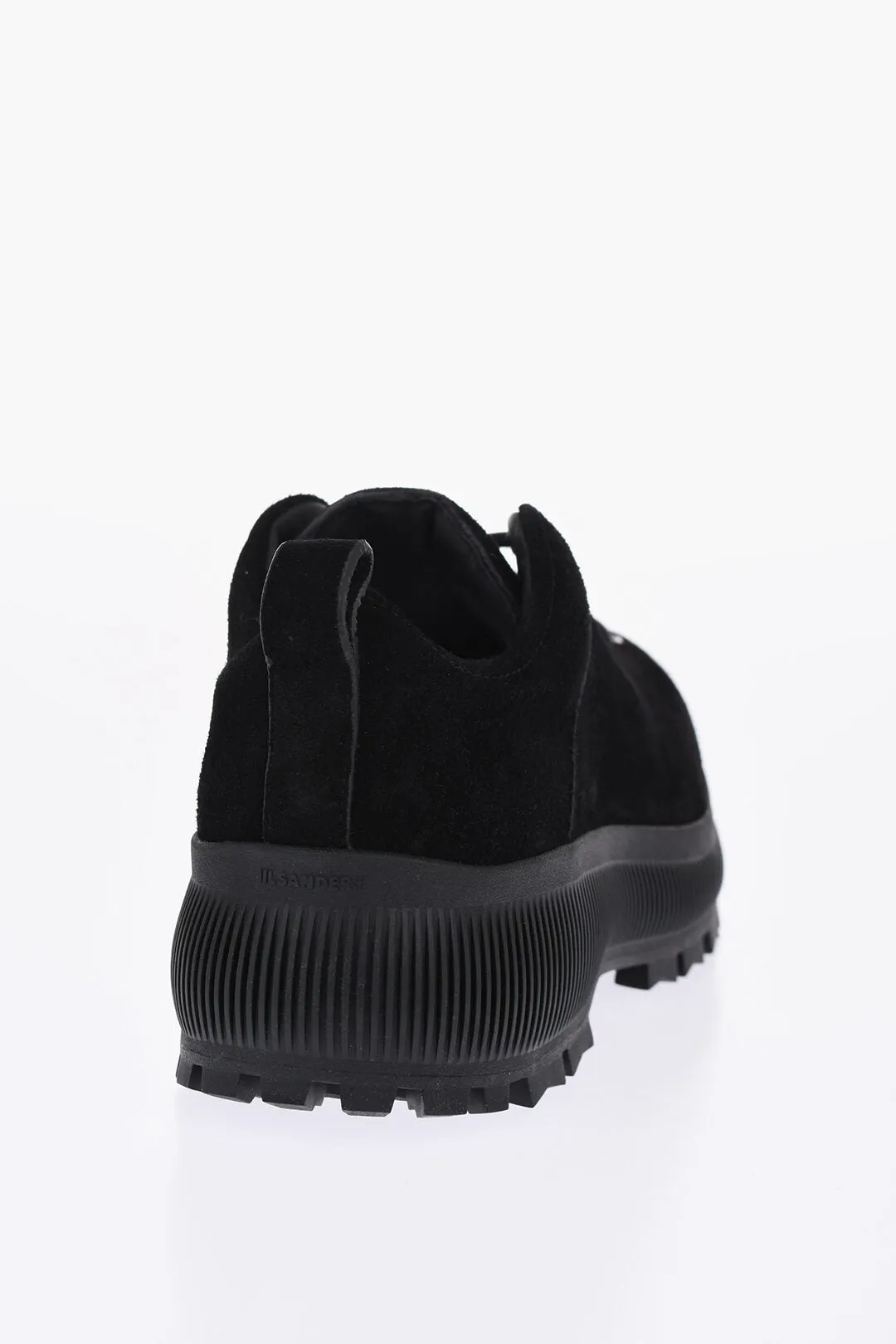 Jil Sander Suede Lace-Up Sneakers With Vibram Sole