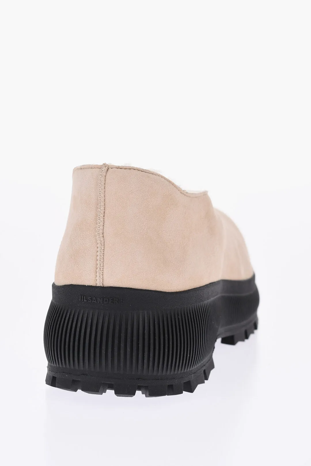 Jil Sander Suede Slip-On Sneakers With Shearling Lining
