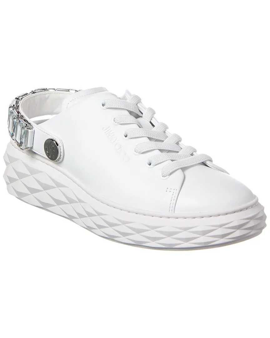 Jimmy Choo Diamond Maxi/Crystal Leather Sneaker