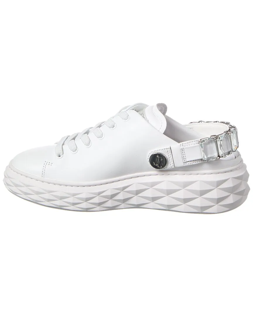 Jimmy Choo Diamond Maxi/Crystal Leather Sneaker