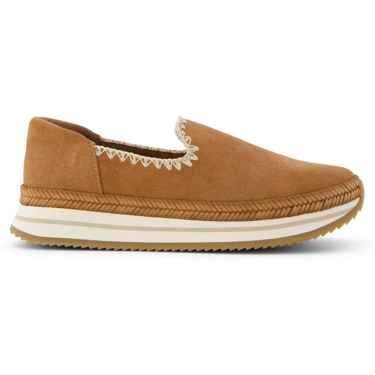 JOCELYN Womens Braided Faux Suede Casual And Fashion Sneakers