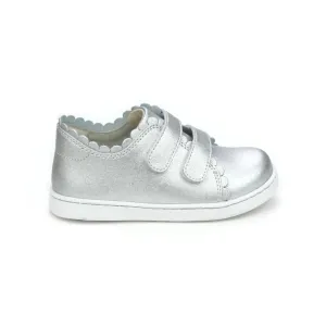 Kid's Caroline Scalloped Sneaker In Silver