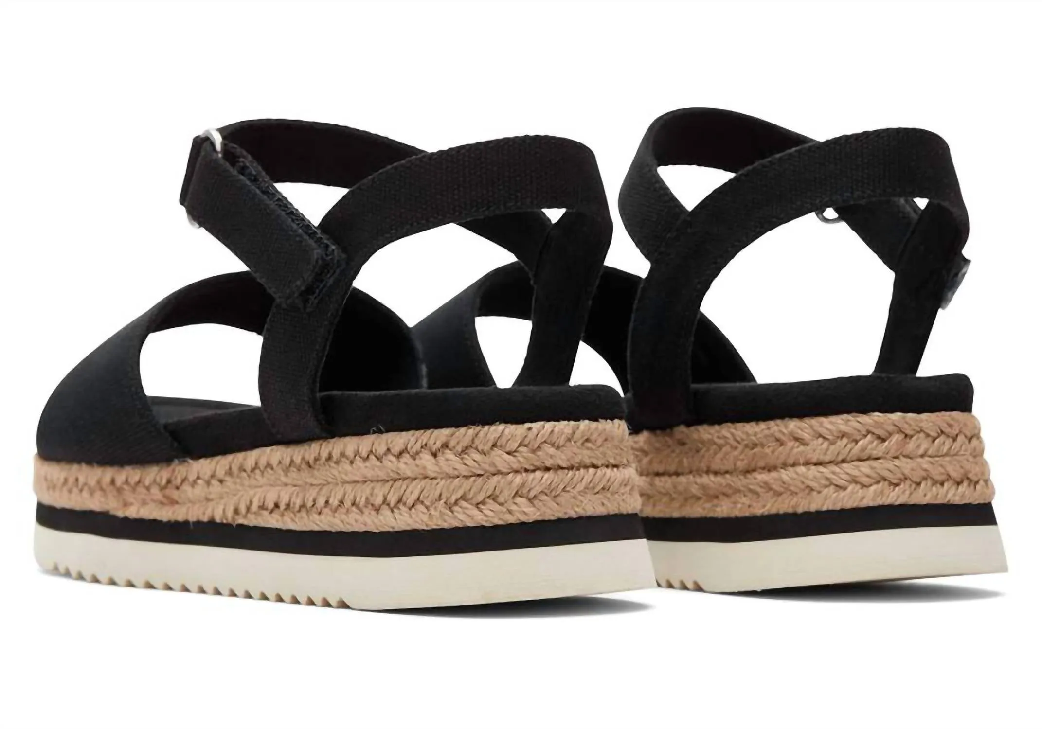 Kids Girls Diana Sandal In Black Canvas