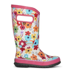 Kid's Rainbow Rainboot In Bone