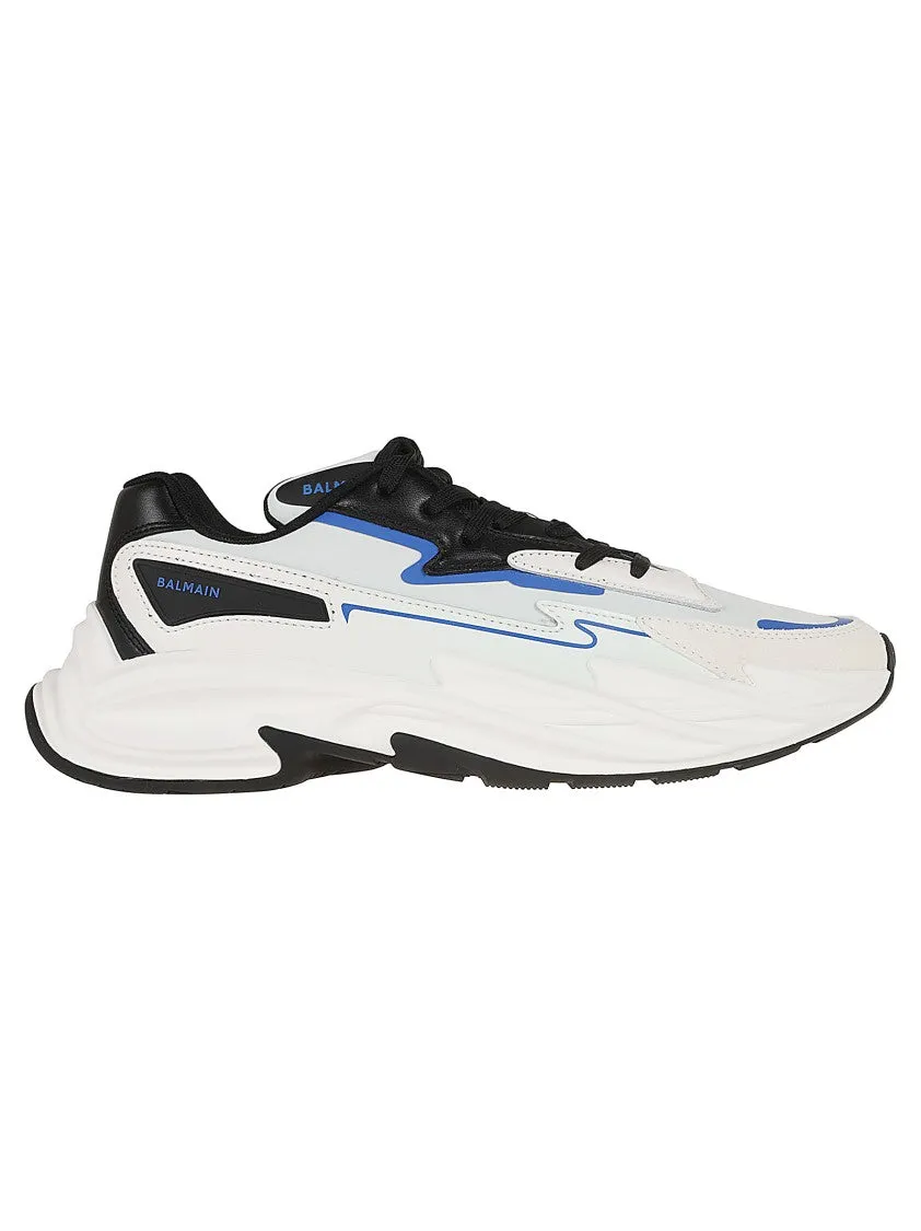 Leather And Nylon Run-Row Sneakers