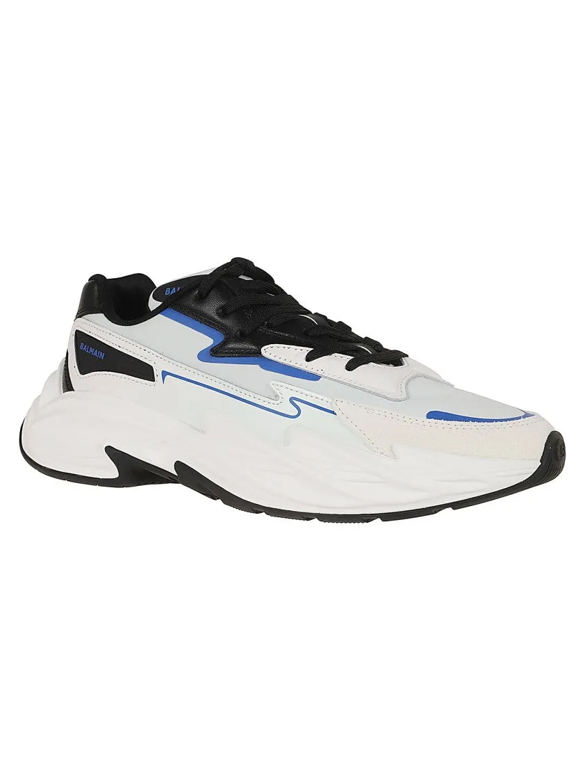 Leather And Nylon Run-Row Sneakers