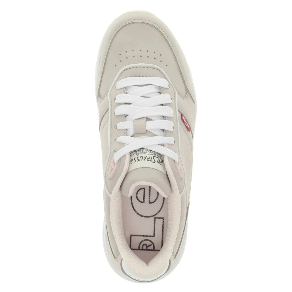 Levi's Womens Skye Synthetic Leather Casual Lace Up Sneaker Shoe