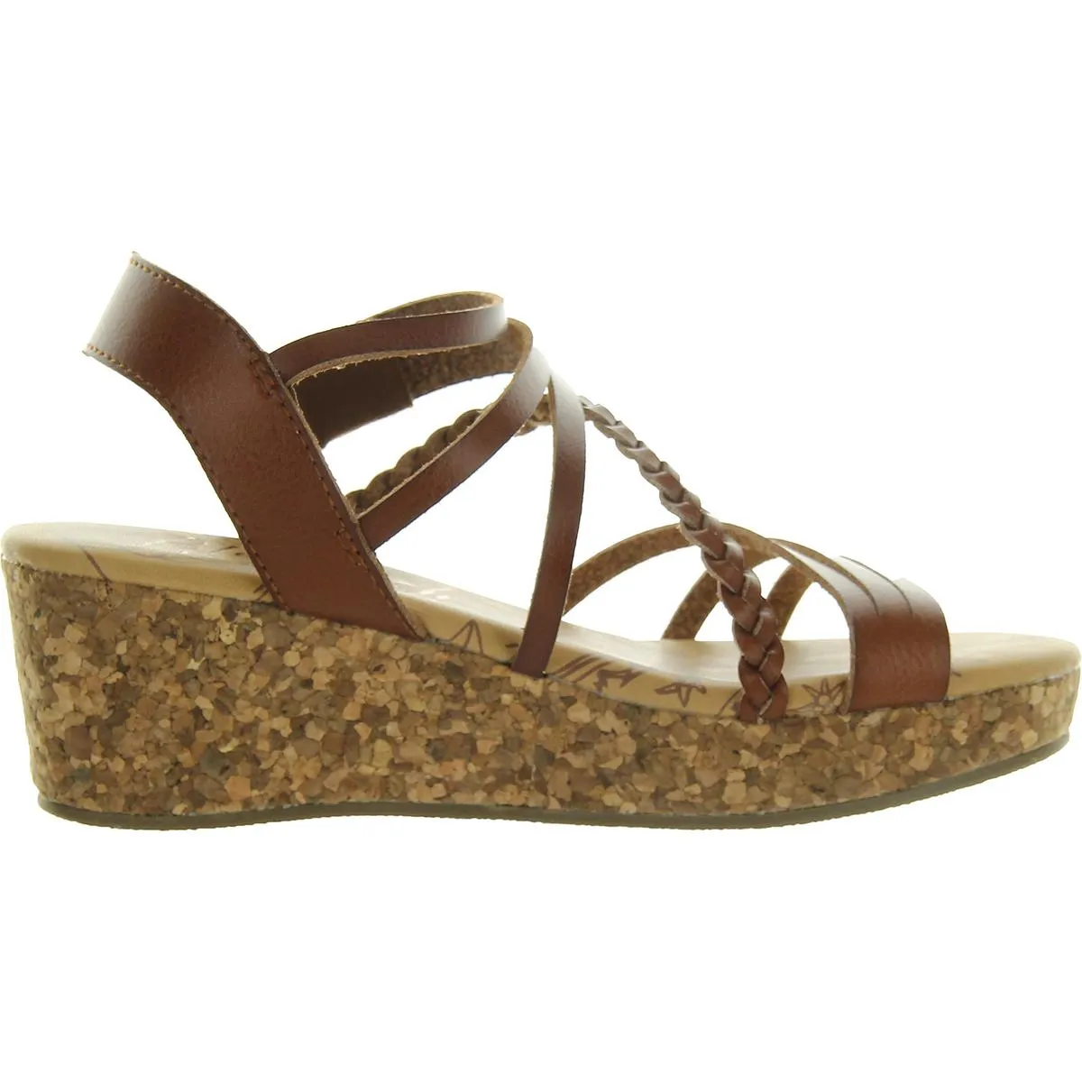 Liddie Girls Faux Leather Little Kid Wedge Sandals