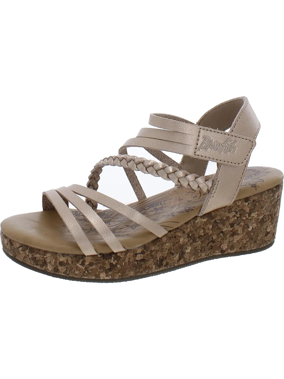 Liddie Girls Faux Leather Little Kid Wedge Sandals