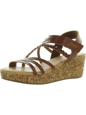 Liddie Girls Faux Leather Little Kid Wedge Sandals