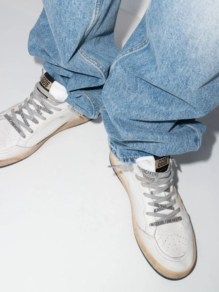 Low-Top Sneakers With Distressed Finish