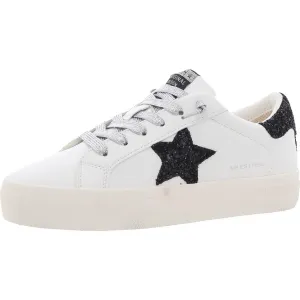 LUCY Womens Cushioned Footbed Leather Casual And Fashion Sneakers