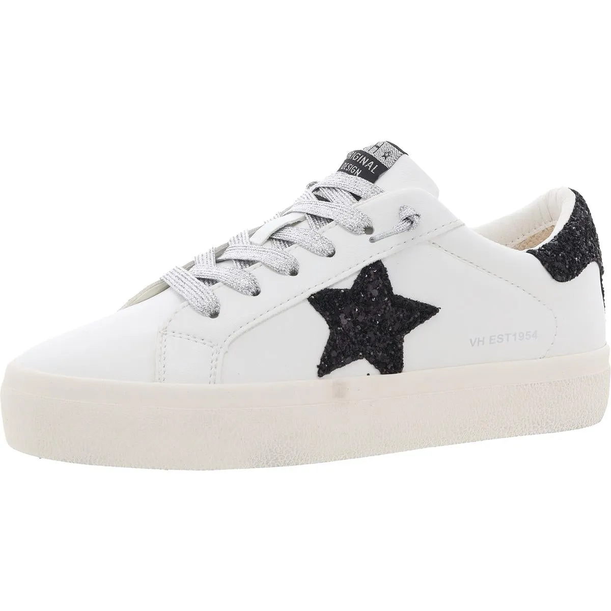 LUCY Womens Cushioned Footbed Leather Casual And Fashion Sneakers