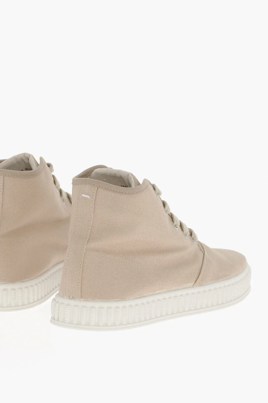 Maison Margiela Mm22 Canvas High-Top Sneakers With Rubber Sole