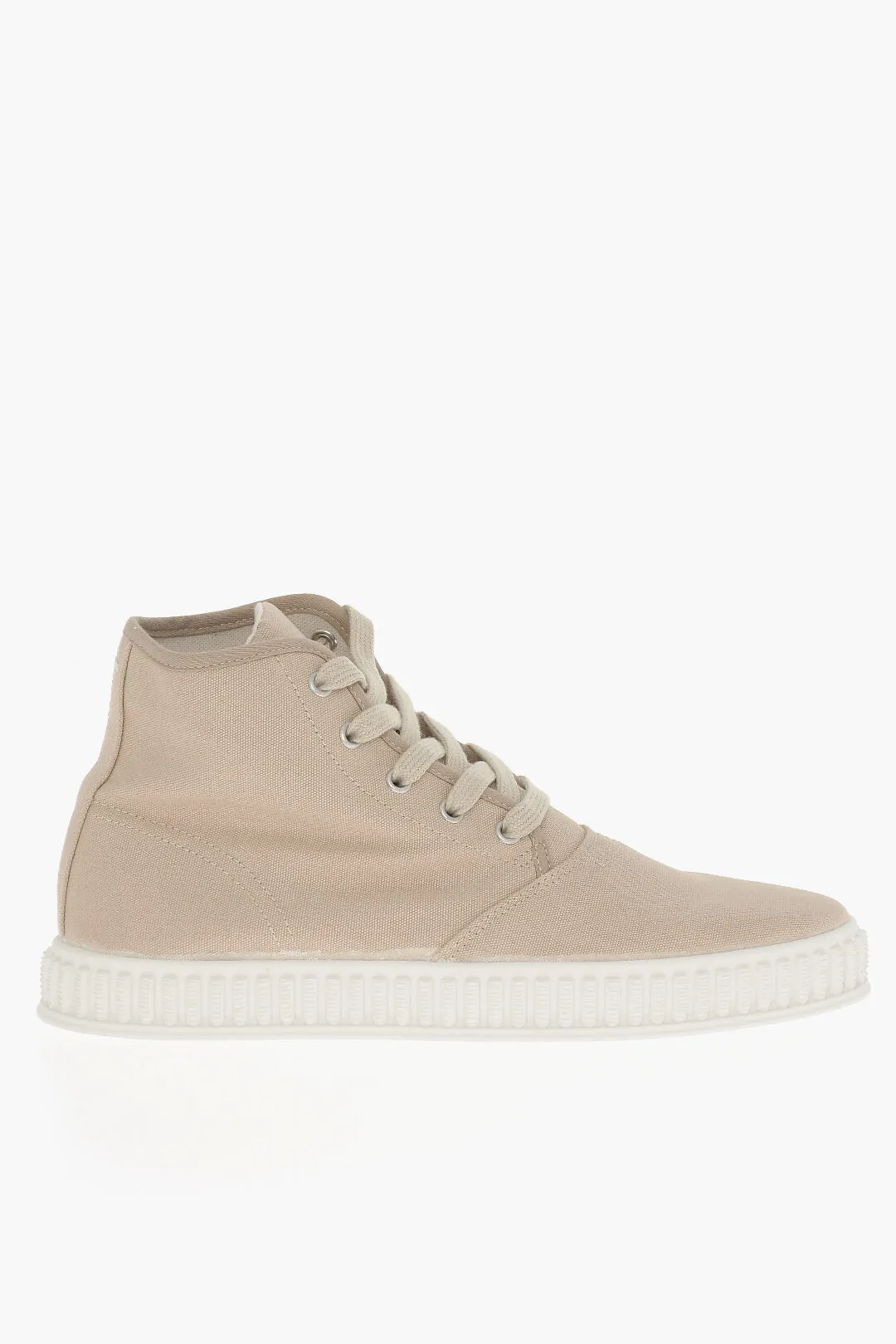 Maison Margiela Mm22 Canvas High-Top Sneakers With Rubber Sole