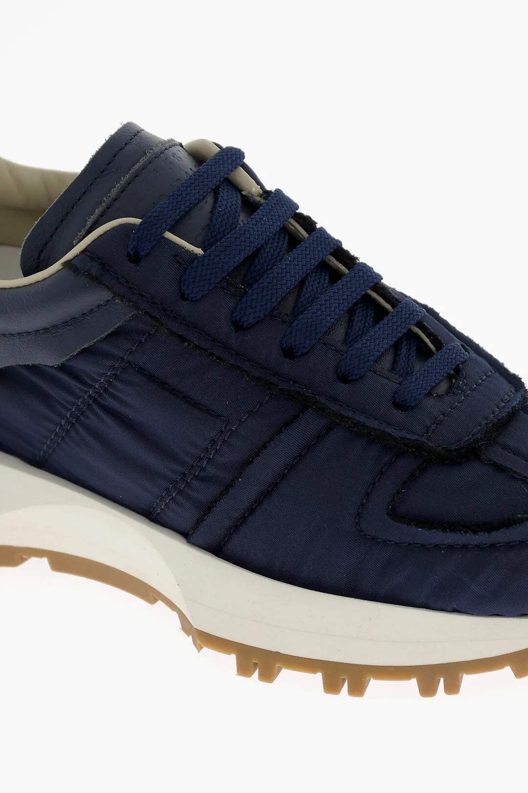 Maison Margiela Mm22 Lace-Up Sneakers With Fringed Detail