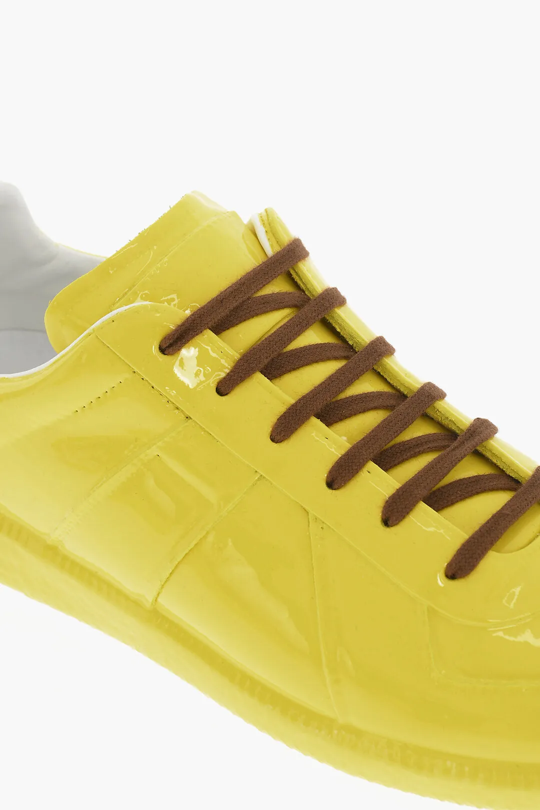 Maison Margiela Mm22 Patent Leather Low Top Sneakers
