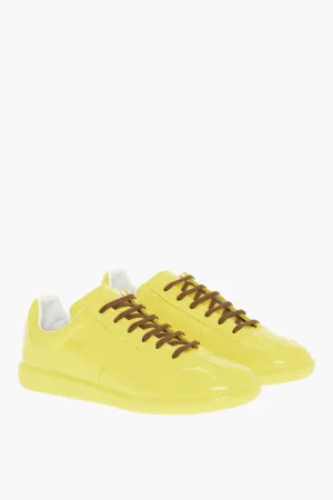 Maison Margiela Mm22 Patent Leather Low Top Sneakers