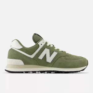 Men's Classic 574 Lifestyle Sneakers In Dark Olivine With Sea Salt