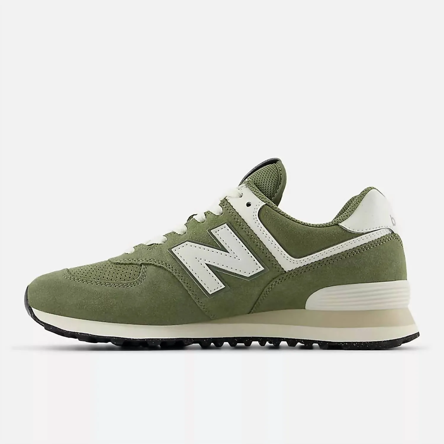 Men's Classic 574 Lifestyle Sneakers In Dark Olivine With Sea Salt