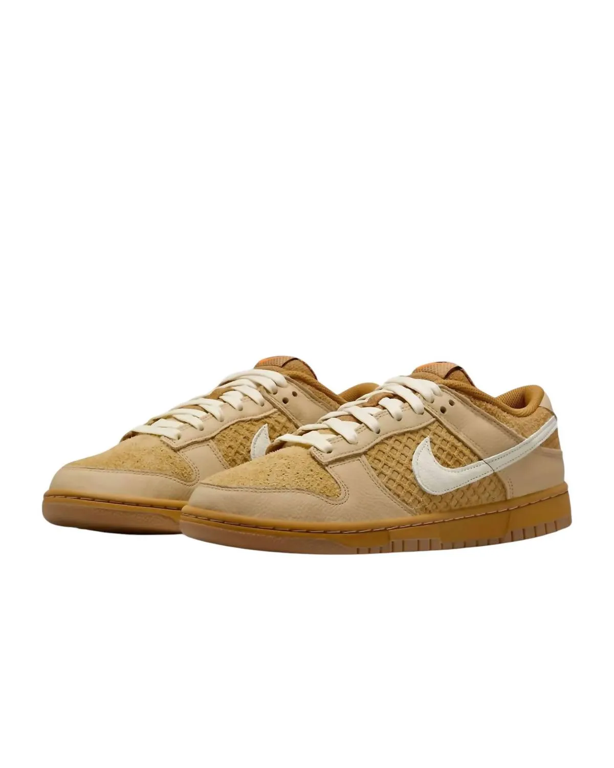Men's Dunk Low Retro Waffle Sneakers In Wheat/sesame/black/coconut Milk