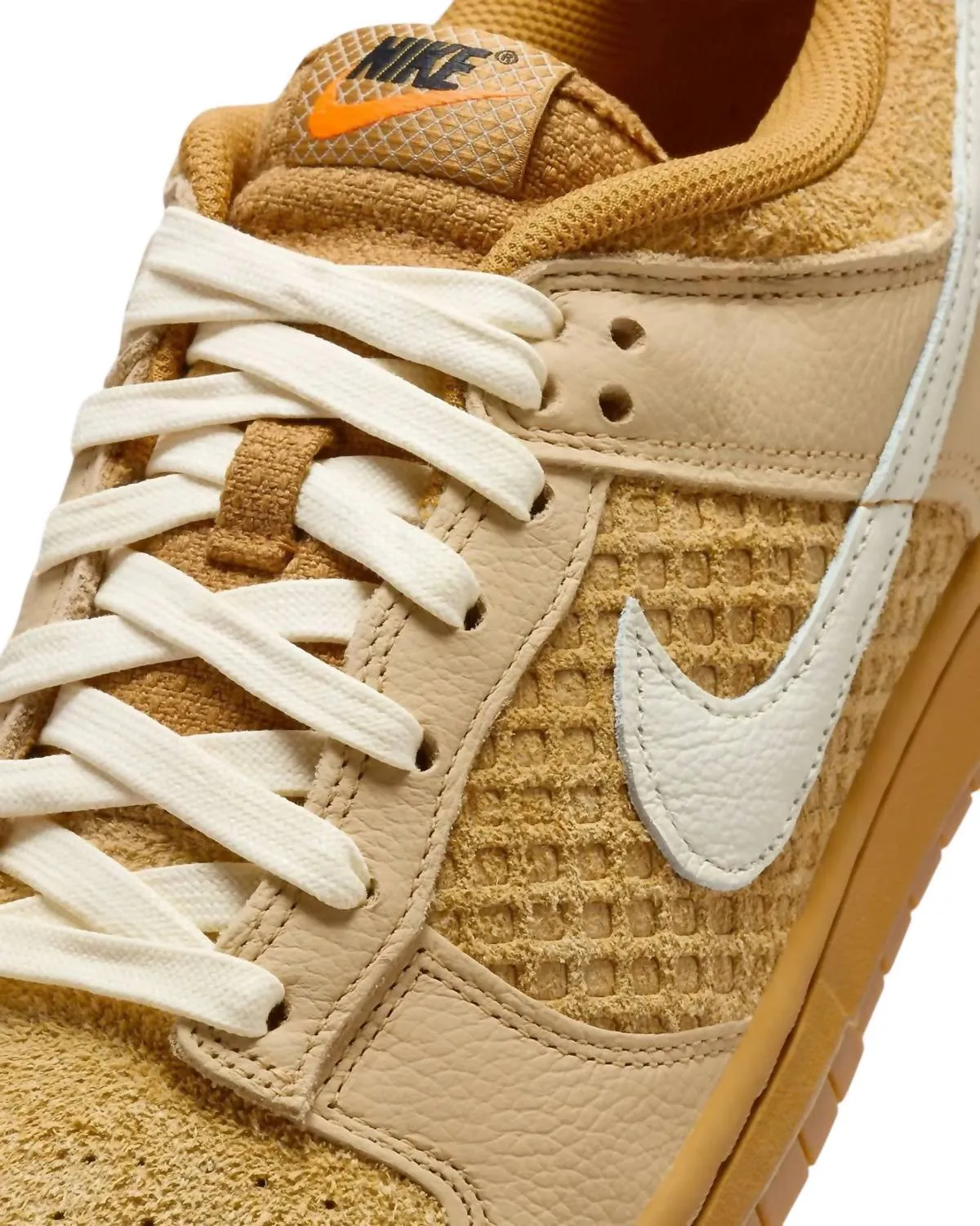 Men's Dunk Low Retro Waffle Sneakers In Wheat/sesame/black/coconut Milk