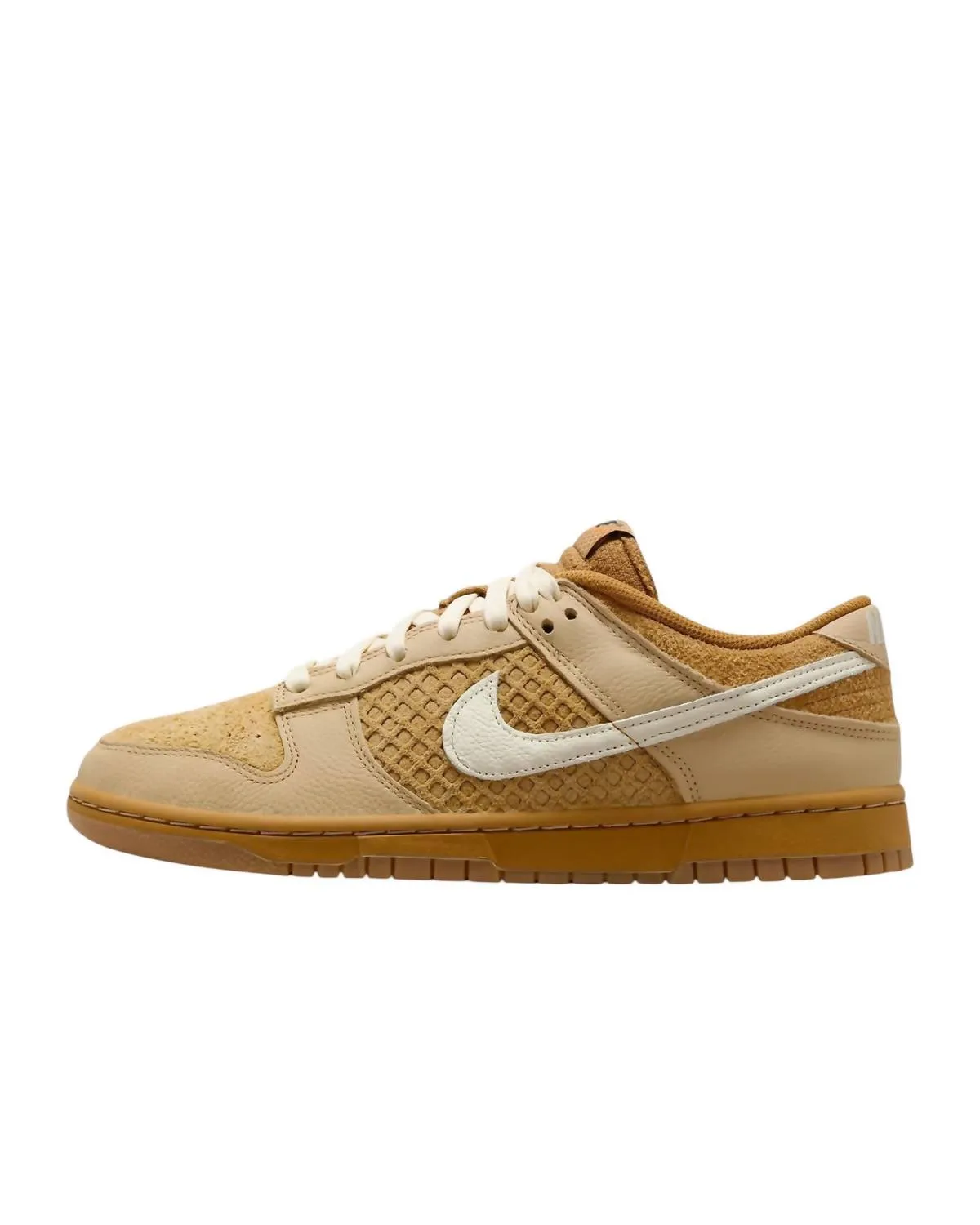 Men's Dunk Low Retro Waffle Sneakers In Wheat/sesame/black/coconut Milk