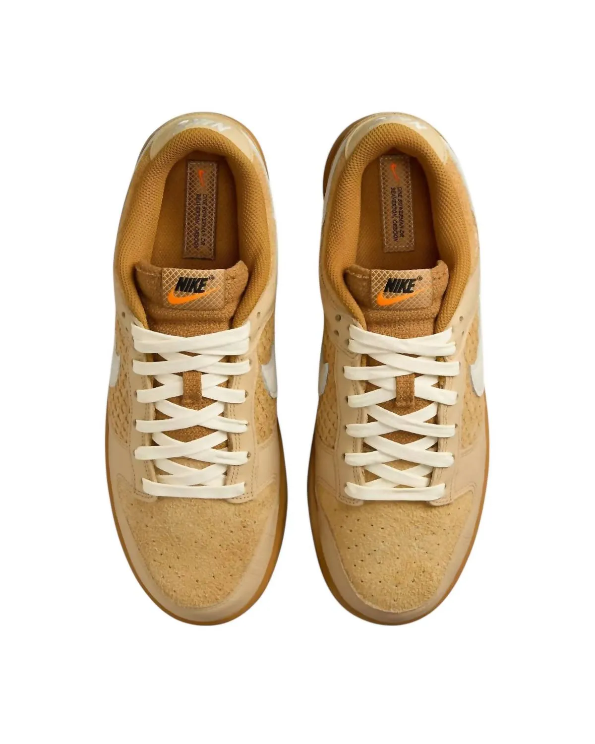 Men's Dunk Low Retro Waffle Sneakers In Wheat/sesame/black/coconut Milk