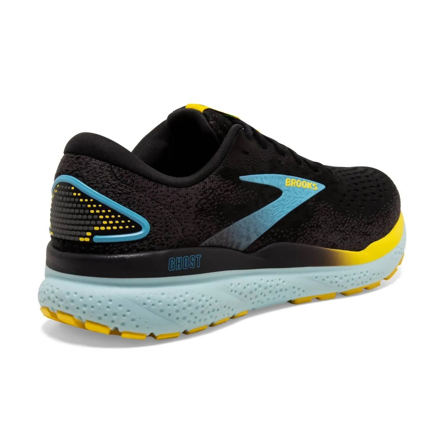 Men's Ghost 16 Road Running Shoes In Black/forged Iron/blue