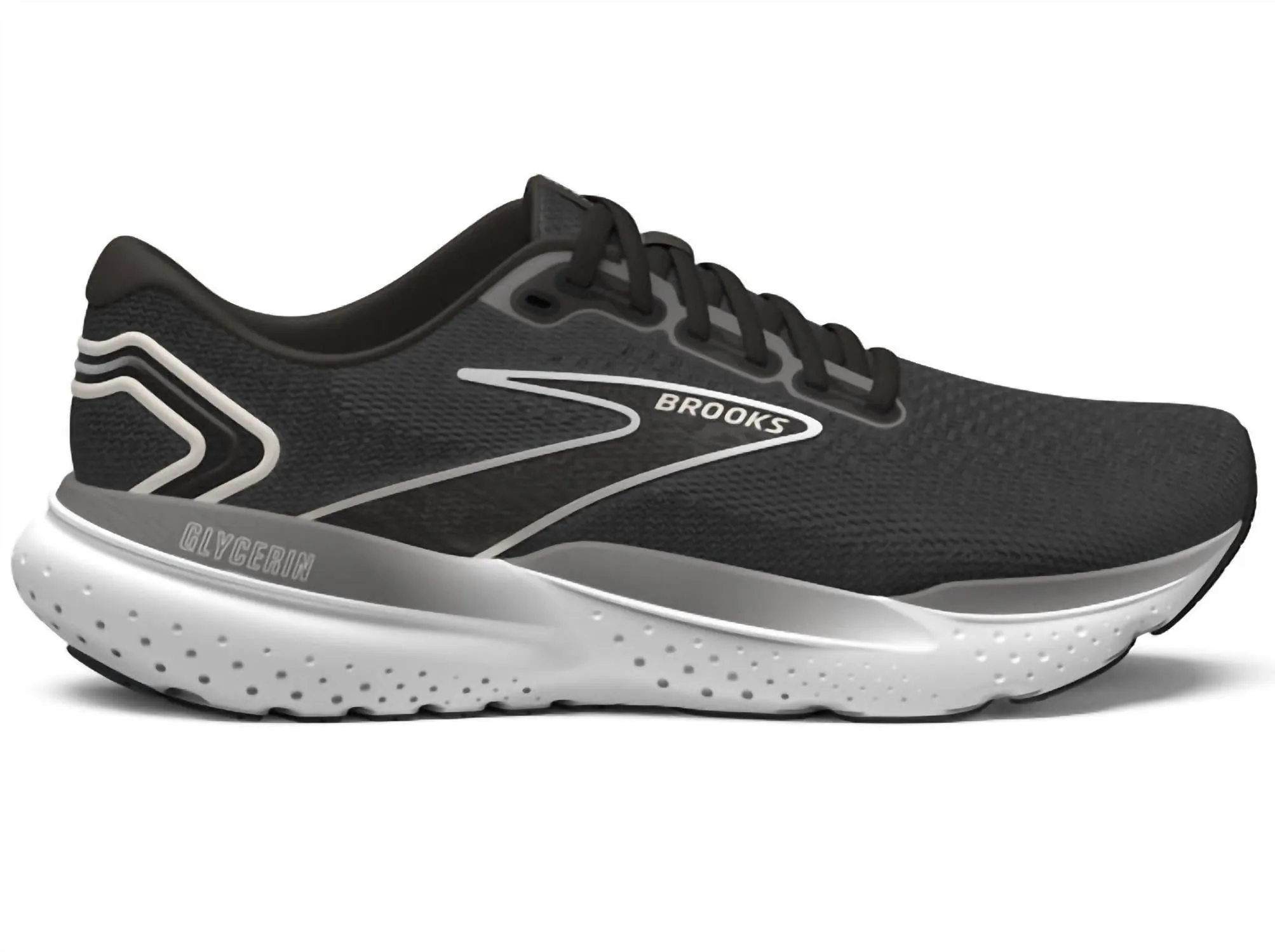 Men's Glycerin Gts 21 Running Sneaker In Black/grey/white