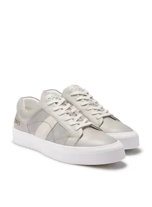Men's Leather Low-Top Sneaker In Grey