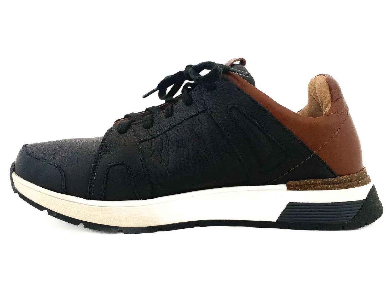 Men's Magnify Tie Shoes - Medium In Black/chestnut Leather