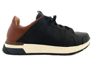 Men's Magnify Tie Shoes - Medium In Black/chestnut Leather