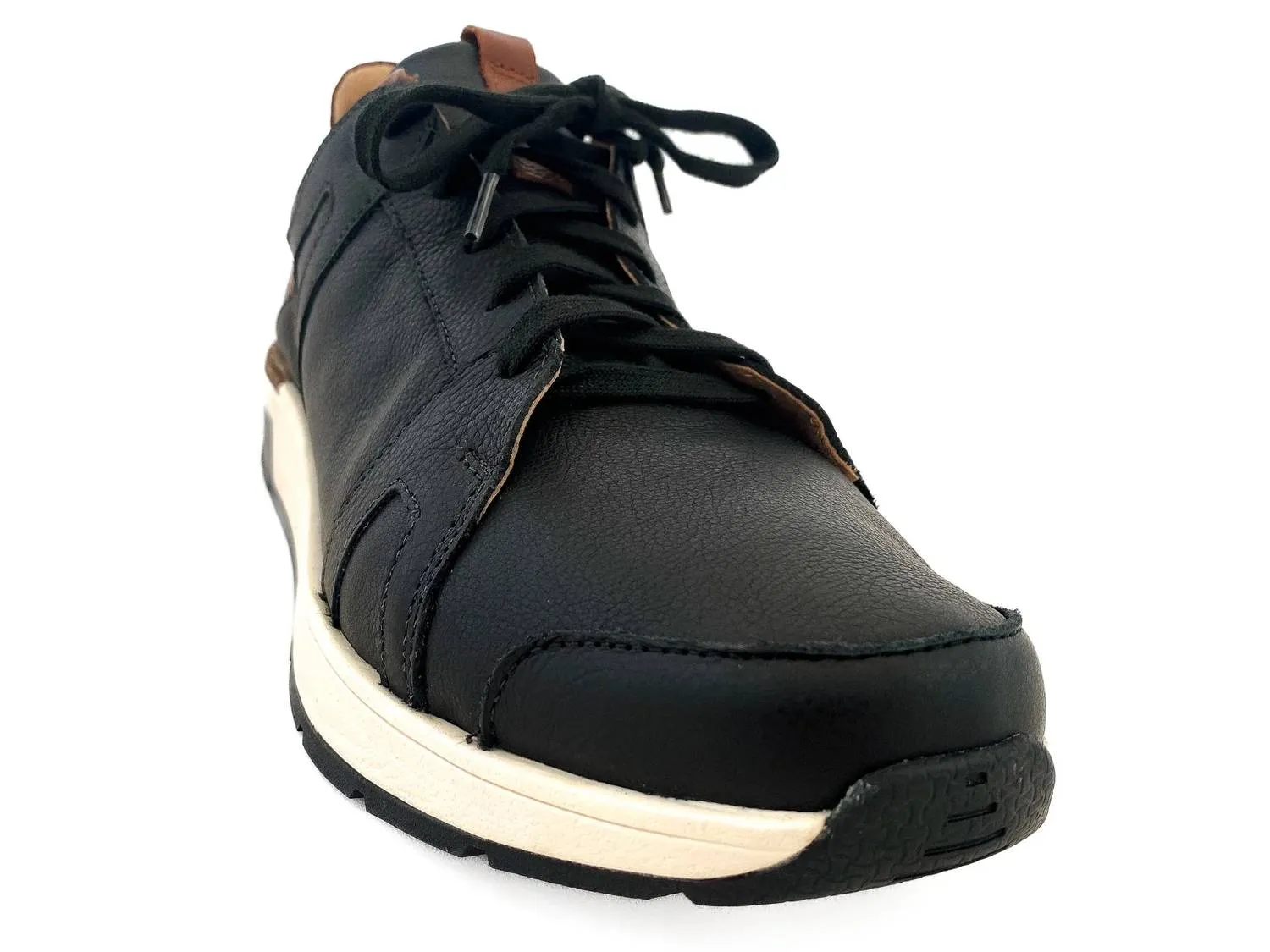 Men's Magnify Tie Shoes - Medium In Black/chestnut Leather