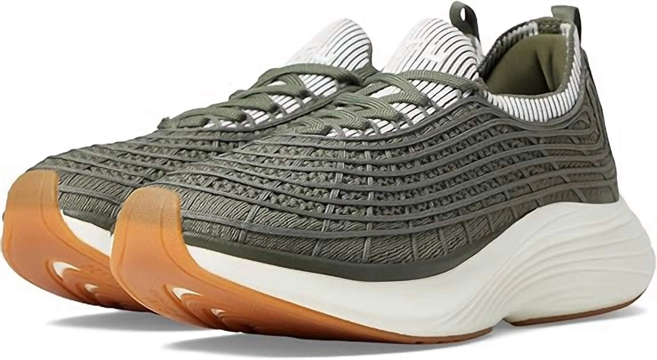 Men's Techloom Zipline Fatigue Sneakers In Fatigue/ivory, Green