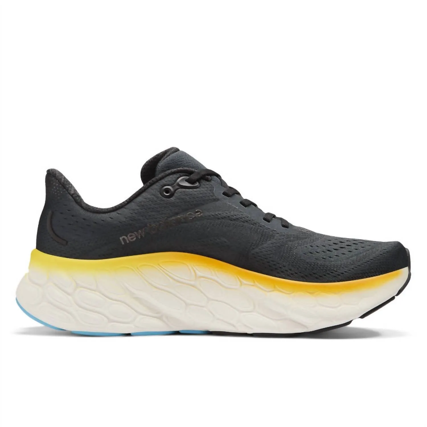 Men's X More V4 Sneakers In Black With Coastal Blue And Ginger Lemon