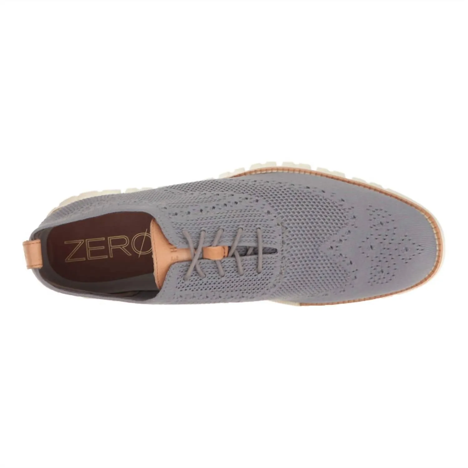 Men's Zerogrand Stitchlite Oxford Shoes In Iron Stone/ivory