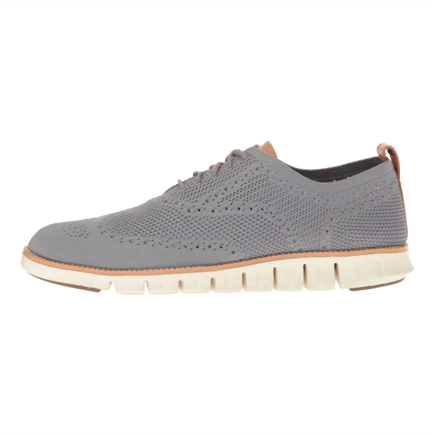 Men's Zerogrand Stitchlite Oxford Shoes In Iron Stone/ivory