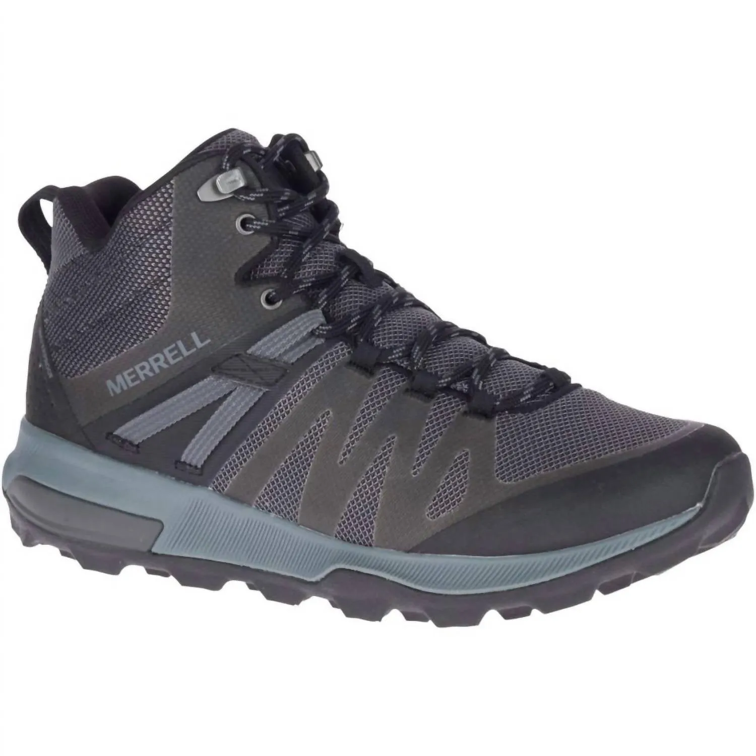 Men's Zion Fst Mid Waterproof Hiking Boots In Black/rock