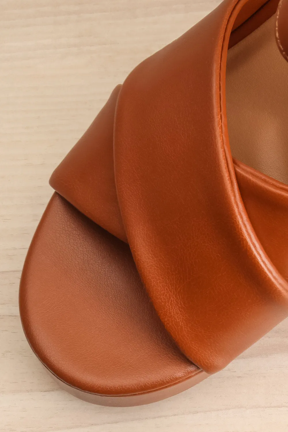 Miami Caramel | Platform Heeled Sandals