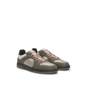Mixed-material trainers with ripstop and faux suede