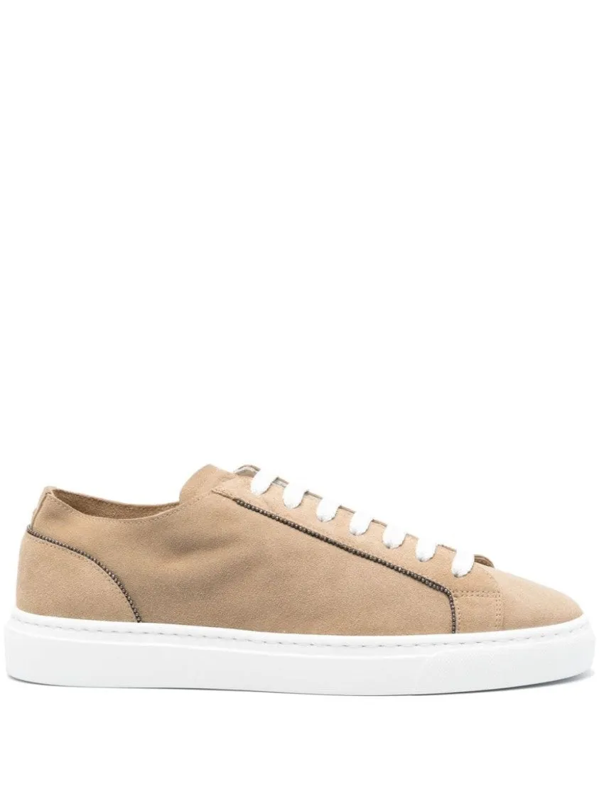 Monili Chain-Detail Suede Sneakers