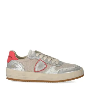 Nice Low Metal Resau Sabl Coral Sneaker
