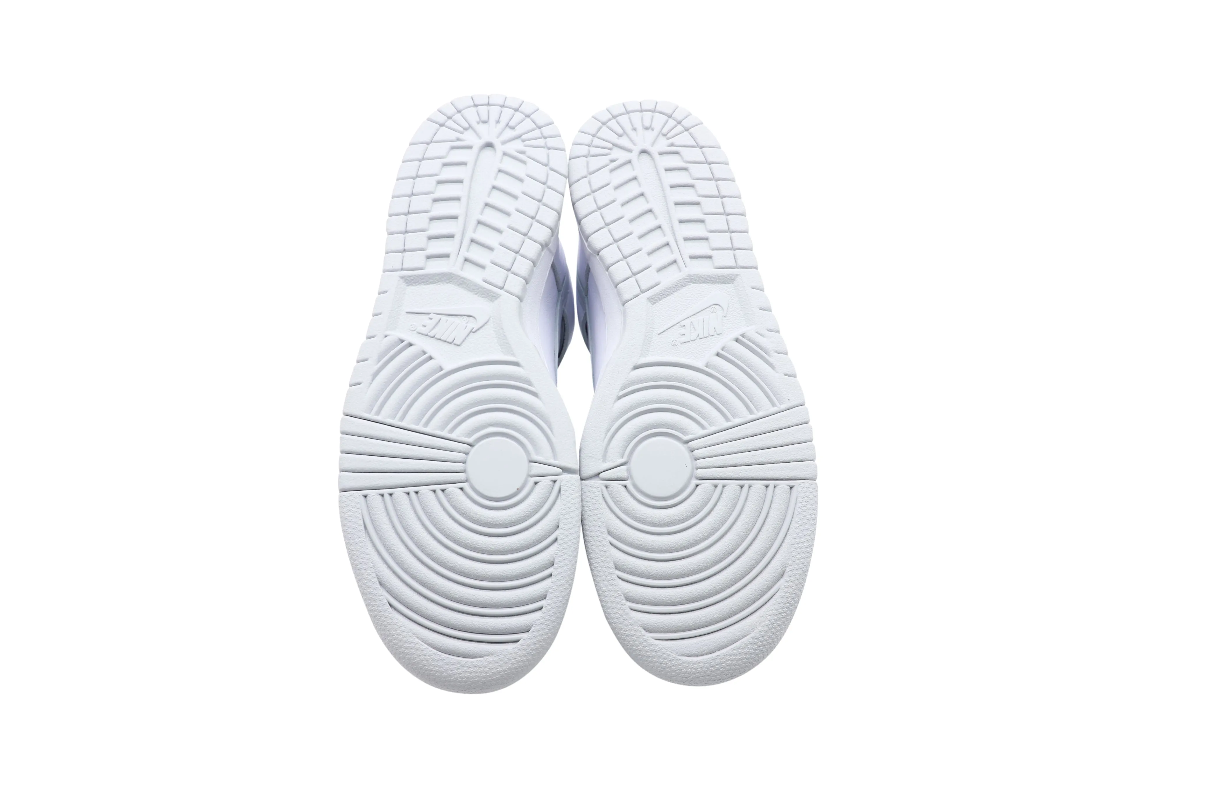 Nike Dunk High Top Sneakers in White Pure Platinum Leather