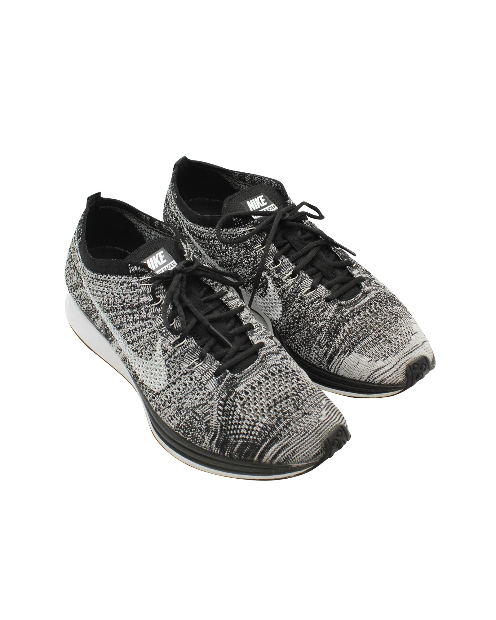 Nike Flyknit Racer Sneaker in Oreo Grey Synthetic