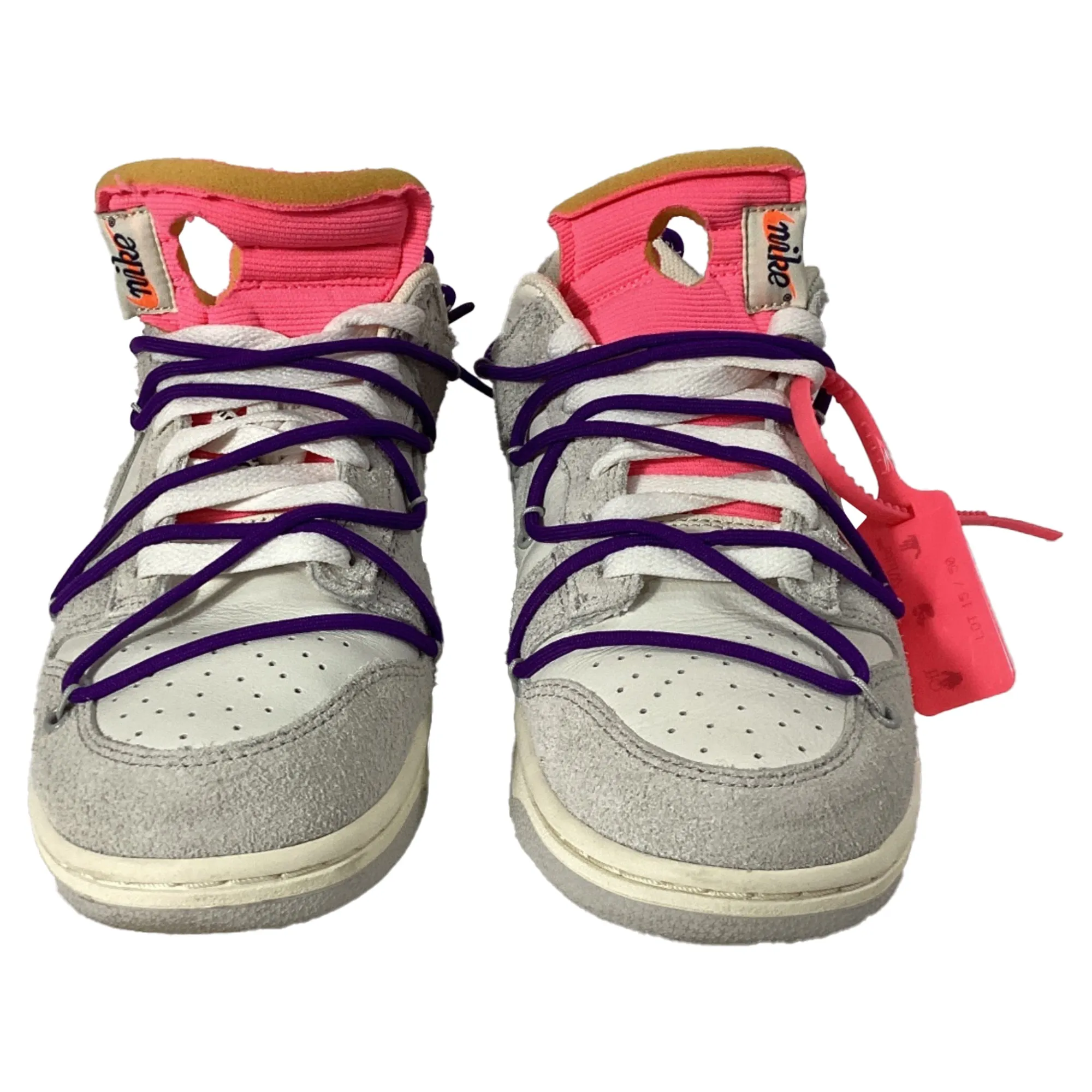 Nike x Off-White Dunk Lot 15 Sneakers in Grey Suede