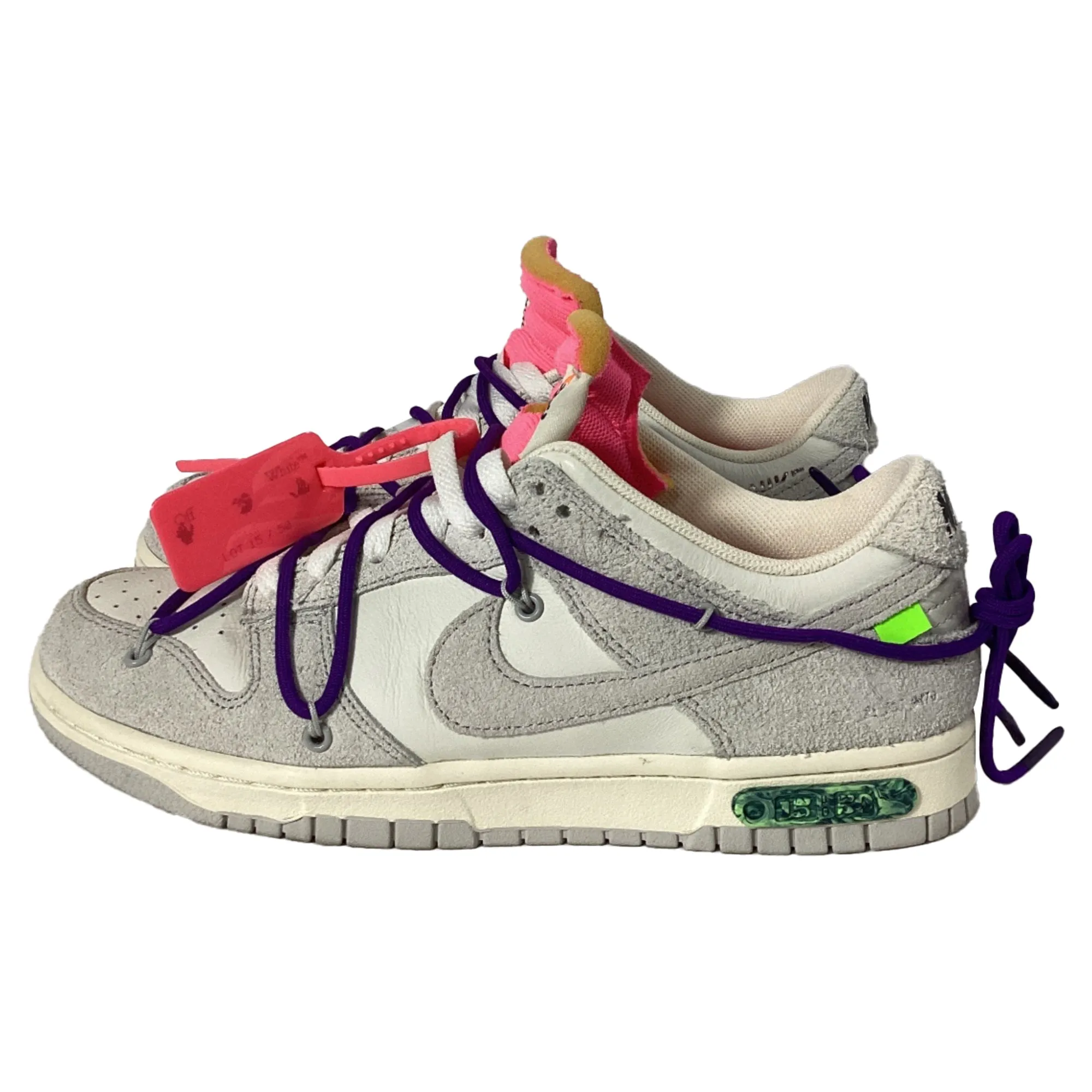 Nike x Off-White Dunk Lot 15 Sneakers in Grey Suede